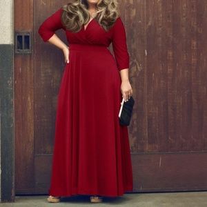 maxi red dress 3x nwt